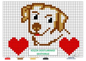 Hayvan Sevgisi Köpek Piksel Kodlama Etkinliği