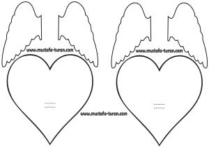 Kalpli Kanatlı Süsleme Şablonları