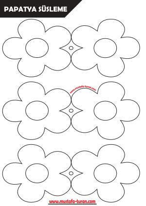 Papatyalı Süsleme Şablonları