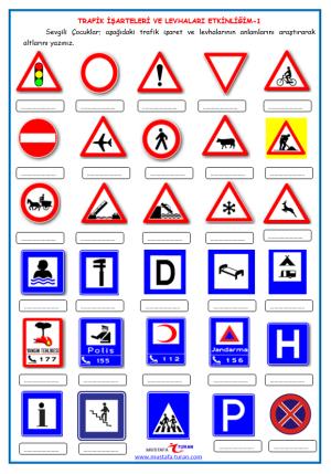 Trafik İşaretleri ve  Levhaları Etkinliği-1